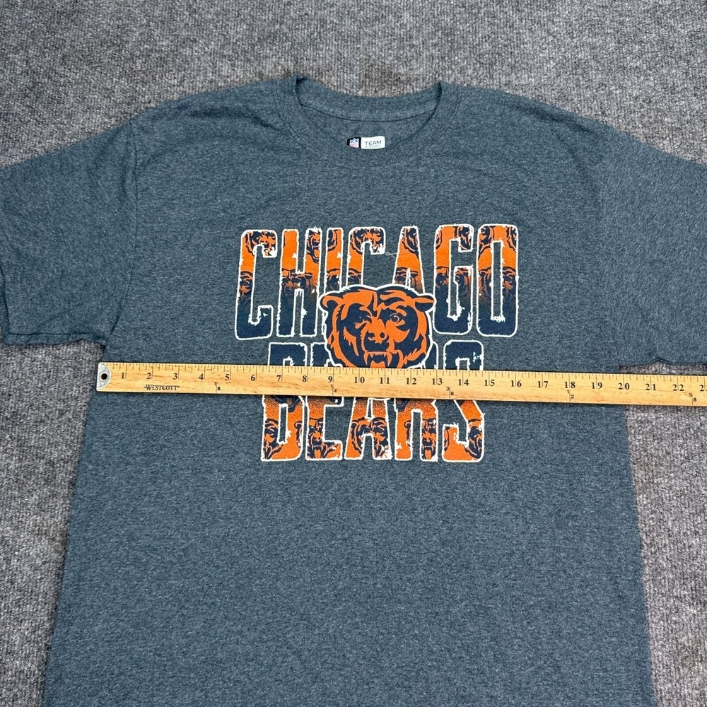 Official Chicago Bears Team Apparel T Shirt Adult Size Large Gray NFL - Picture 6 of 10